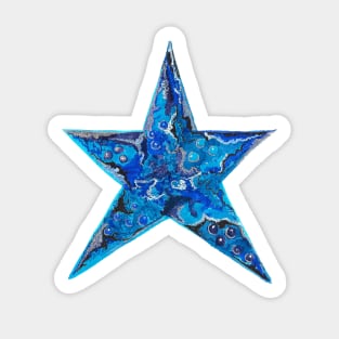 Blue and White Stars Pattern Sticker